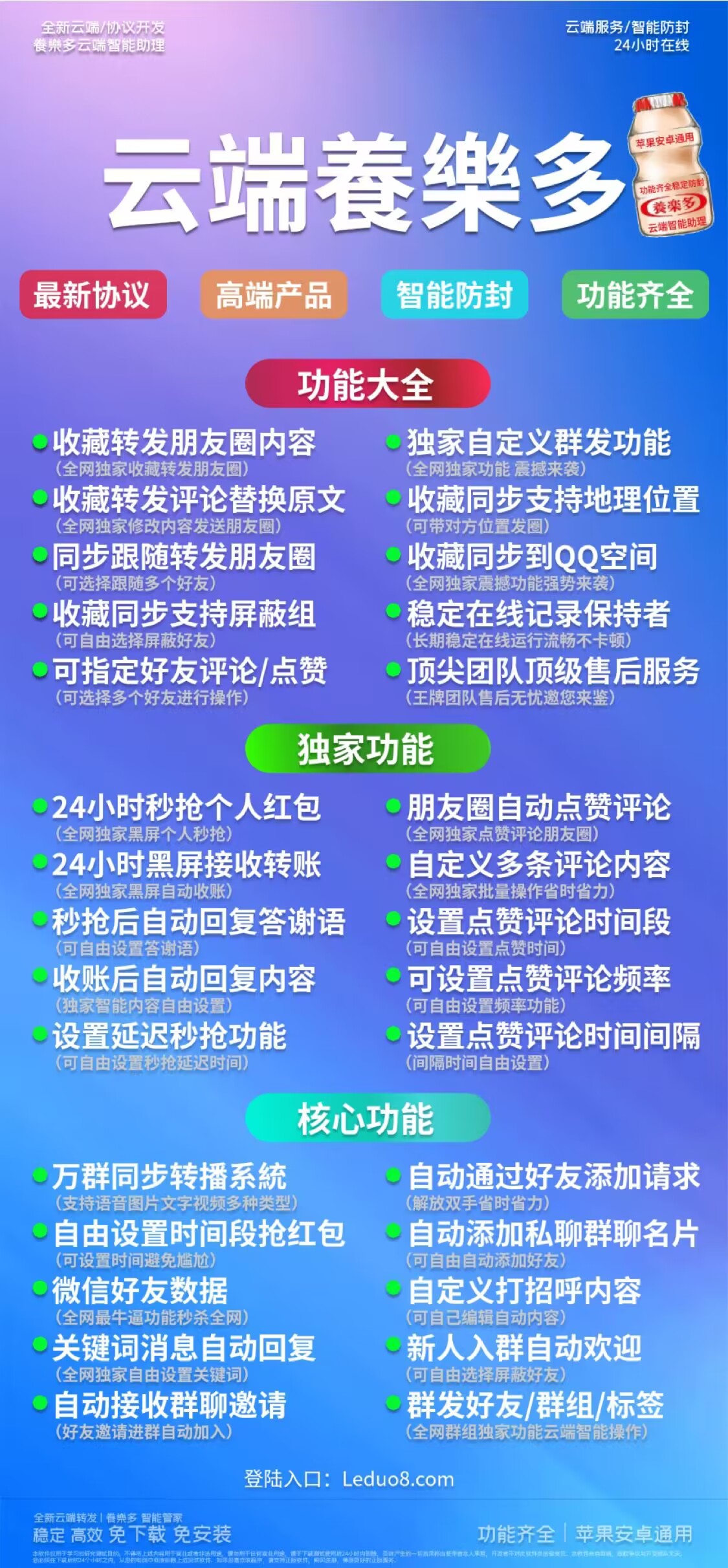 【云端一键转发养乐多官网授权激活码使用教程攻略】2023年新款独家万群同步转播一键更新收藏转发跟圈