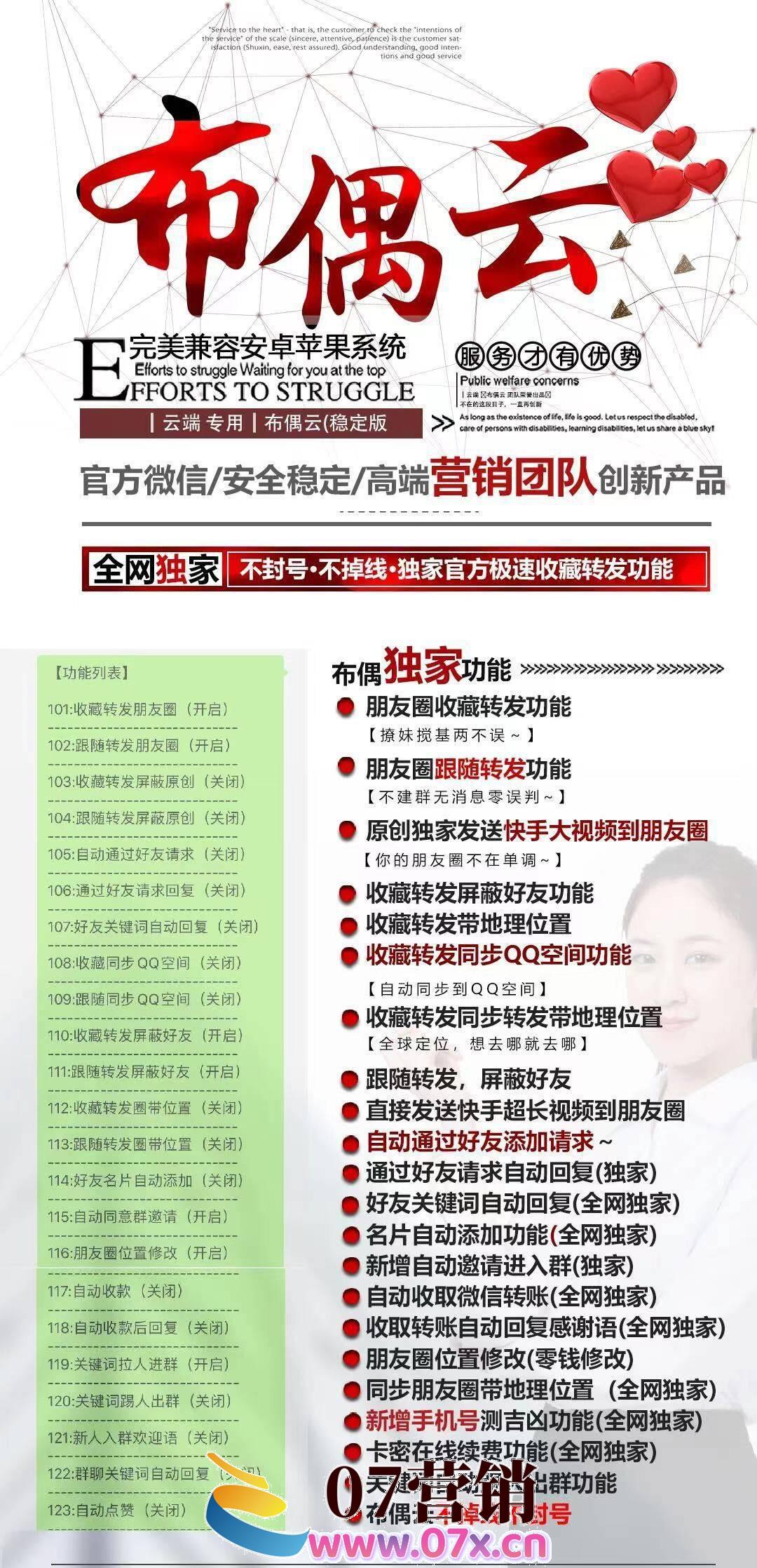 【云端转发布偶云官网激活码授权】朋友圈收藏转发同步修改微信步数语音转发自动通过好友并回复本地上传相册大视频